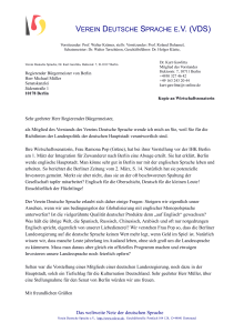 offenen Brief - Verein Deutsche Sprache e. V.