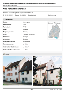 Altes Rentamt / Farrenstall - Datenbank Bauforschung/ Restaurierung