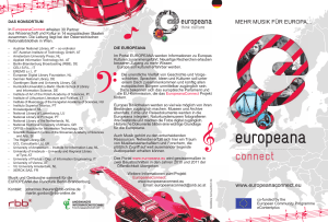 MUSIK FÜR EUROPA… www.europeanaconnect.eu