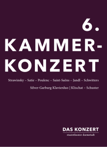 6. kammer- konzert - Staatstheater Darmstadt