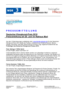 pressemitteilung - Deutscher Klangkunst