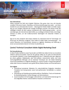 (Junior) Technical Consultant Adobe Digital Marketing Cloud