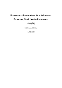 Prozessarchitektur einer Oracle Instanz: Prozesse