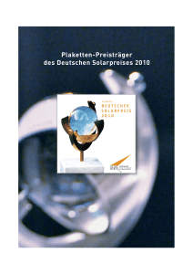 Plaketten-Preisträger des Deutschen