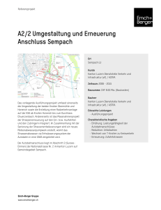 A2/2 Umgestaltung und Erneuerung Anschluss Sempach