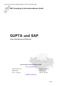 Datenaustausch zwischen GUPTA und SAP