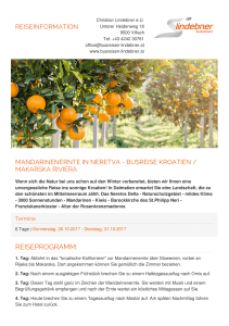 Mandarinenernte in Neretva - Busreise Kroatien