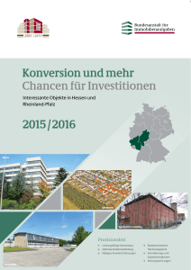 2015 / 2016 Konversion und mehr Chancen für Investitionen