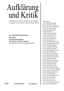 Dr. Wolf Pohl - Gesellschaft für kritische Philosophie