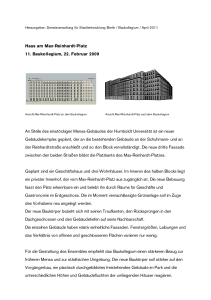 Projektbeschreibung Max-Rheinhardt-Platz 3 / Baukollegium / April