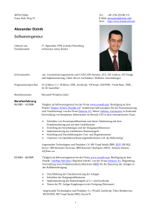 Resume of Alexander Dolnick, s/w engineer