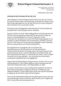 Jahresbericht 2016 - Richard Wagner Verband Dortmund eV