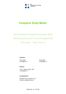 Comparis Smtp Mailer - HSR Hochschule für Technik Rapperswil