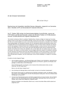 GGR-Weisung Nr. 2008-100 - Grosser Gemeinderat Winterthur