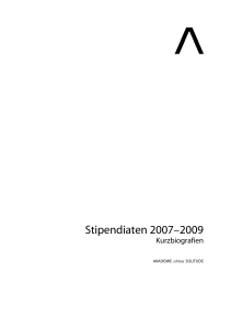 Kurzbiographien Stipendiaten 2007-2009
