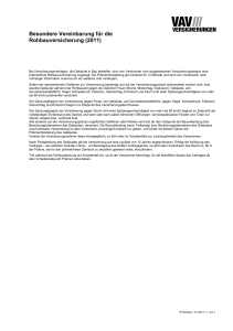 Besondere Vereinbarung für die Rohbauversicherung (2011)