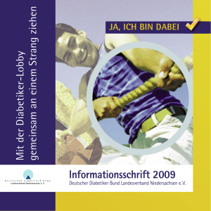 Informationsschrift 2009 - Deutscher Diabetiker Bund