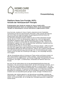 Pressemitteilung Plattform Home Care Provider (HCP