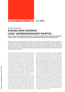 StandpunktE 13 / 2015 ZwisChen Marke und verbindender Partei