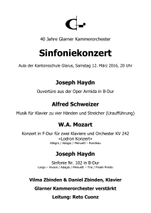 Sinfoniekonzert - Glarner Kammerorchester