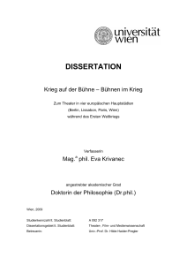 Entwurf für eine Strukturierung der Dissertation - E