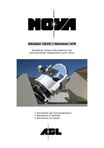 NOVA Oktober 2010 - Astronomische Gesellschaft Luzern
