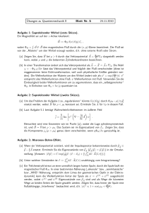 Übungen zu Quantenmechanik II Blatt Nr. 6 24.11.2010