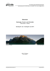 Exkursionsprogramm Glarnerland Klöntal - geo