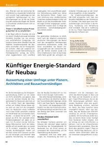 Künftiger Energie-Standard für Neubau