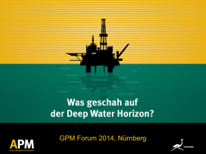Was geschah auf der Deep Water Horizon? – Projekt Review einmal