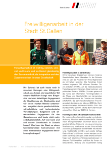 Freiwilligenarbeit in der Stadt St.Gallen