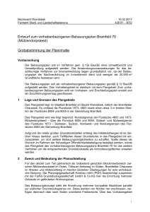 Entwurf zum vorhabenbezogenen Bebauungsplan Bramfeld 70