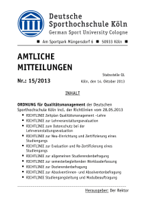 amtliche mitteilungen - Deutsche Sporthochschule Köln