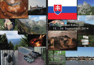 Abschlussbericht zur Slowakei-Exkursion 15. – 30. September 2014