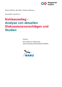 Kohleausstieg - Publication Server of the Wuppertal Institute