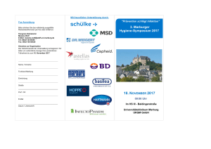 3. Marburger Hygiene-Symposium 2017