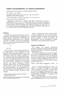 Synthese und Kristallstruktur von f-Butyloxyzinn(II)chlorid