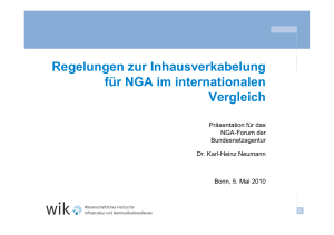 Regelungen zur Inhausverkabelung für NGA im internationalen