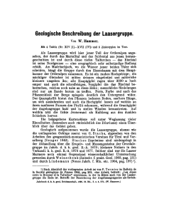 Geologische Beschreibung der Laasergruppe.