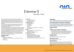 Vaadin Toolkit, Framework Schulung / Seminar / Training