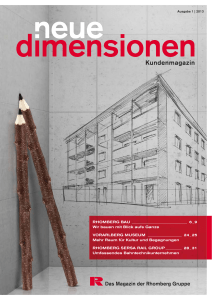 Kundenmagazin - Rhomberg Bau Schweiz