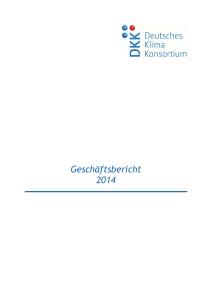 Geschäftsbericht 2013 - Deutsches Klima Konsortium