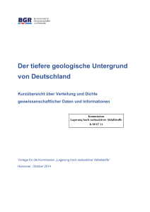 Der tiefere geologische Untergrund von Deutschland
