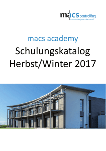 Schulungskatalog Herbst/Winter 2017