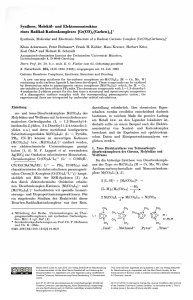 Synthese, Molekül-und Elektronenstruktur eines Radikal