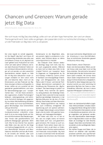 Chancen und Grenzen: Warum gerade jetzt Big Data