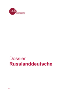Dossier Russlanddeutsche - Bundeszentrale für politische Bildung