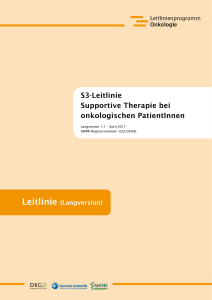 S3-Leitlinie Supportive Therapie