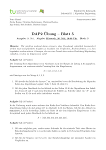 DAP2¨Ubung – Blatt 5 - Chair 11: ALGORITHM ENGINEERING