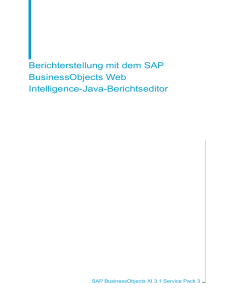 Berichterstellung mit dem SAP BusinessObjects